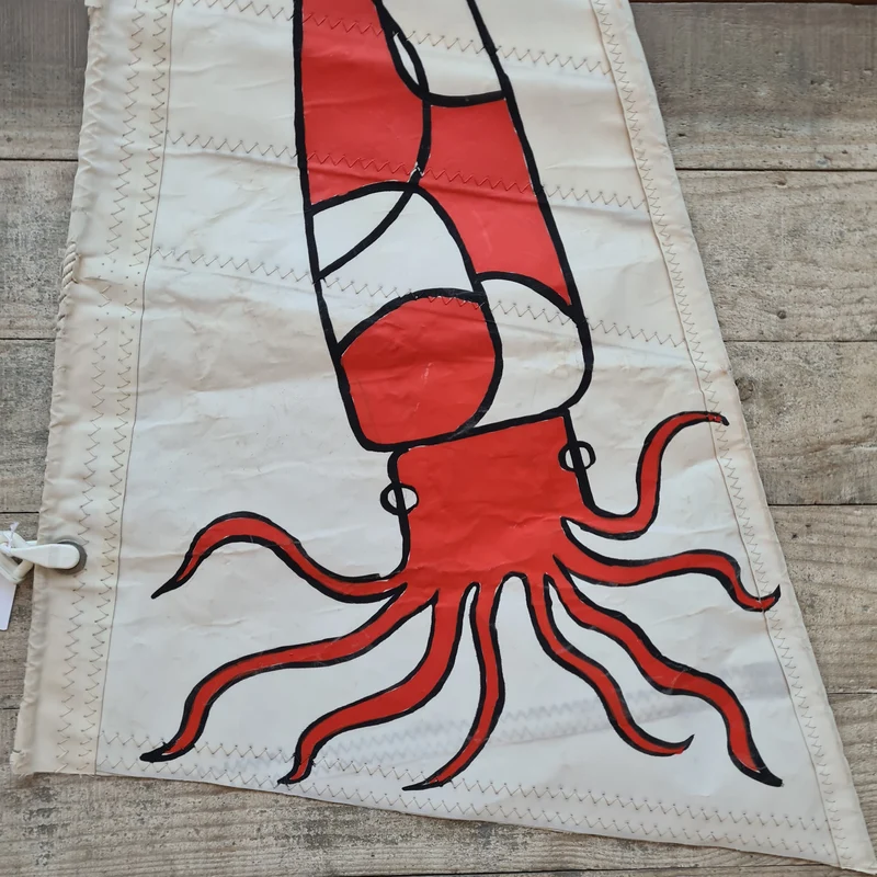 Calamar, Peinture sur voile par Cécile Colombo