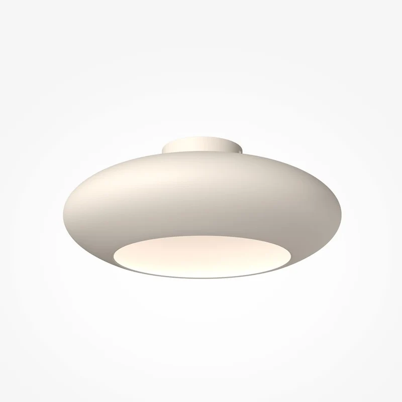 Lustre aluminium blanc Ø40cm moderne