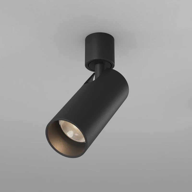 Spot aluminium noir Ø6cm moderne (3)