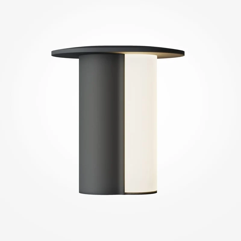 Lampe aluminium noir L17cm moderne