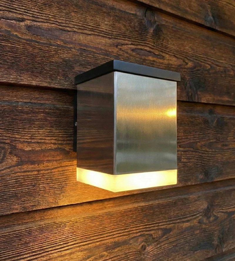 Applique murale solaire extérieure LED QUADRO inox