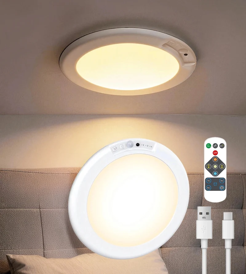 Mini plafonnier LED magnétique MAO télécommandable - Intérieur