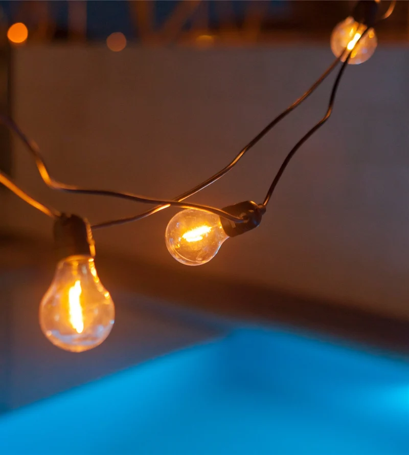 Guirlande lumineuse solaire ALLEGRA - 10 ampoules - Blanc chaud