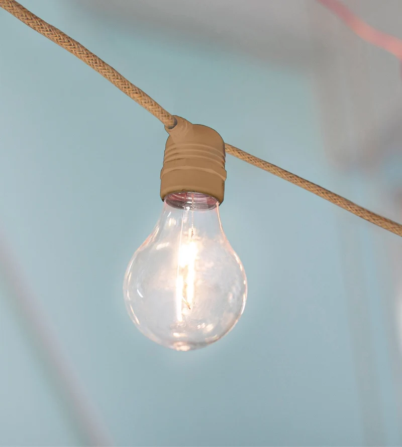 Guirlande lumineuse solaire ALLEGRA - 10 ampoules - Blanc chaud