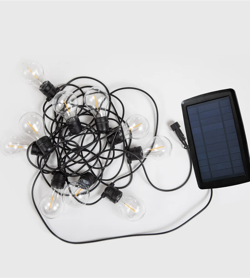 Guirlande lumineuse solaire ALLEGRA - 10 ampoules - Blanc chaud