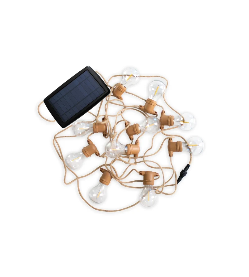 Guirlande lumineuse solaire ALLEGRA - 10 ampoules - Blanc chaud