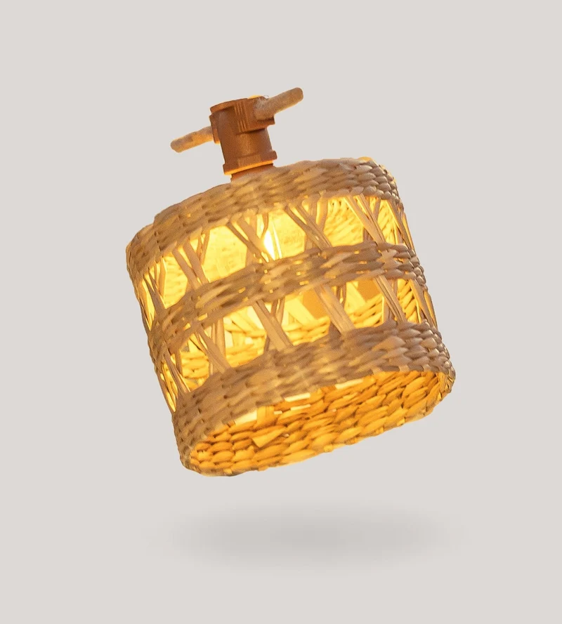 Guirlande lumineuse solaire ALBA - Design nature en bois - 10 lampes
