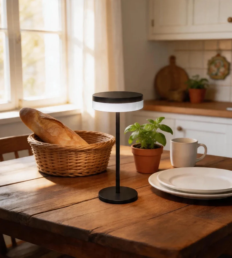 Lampe de table solaire LED FRIS noire