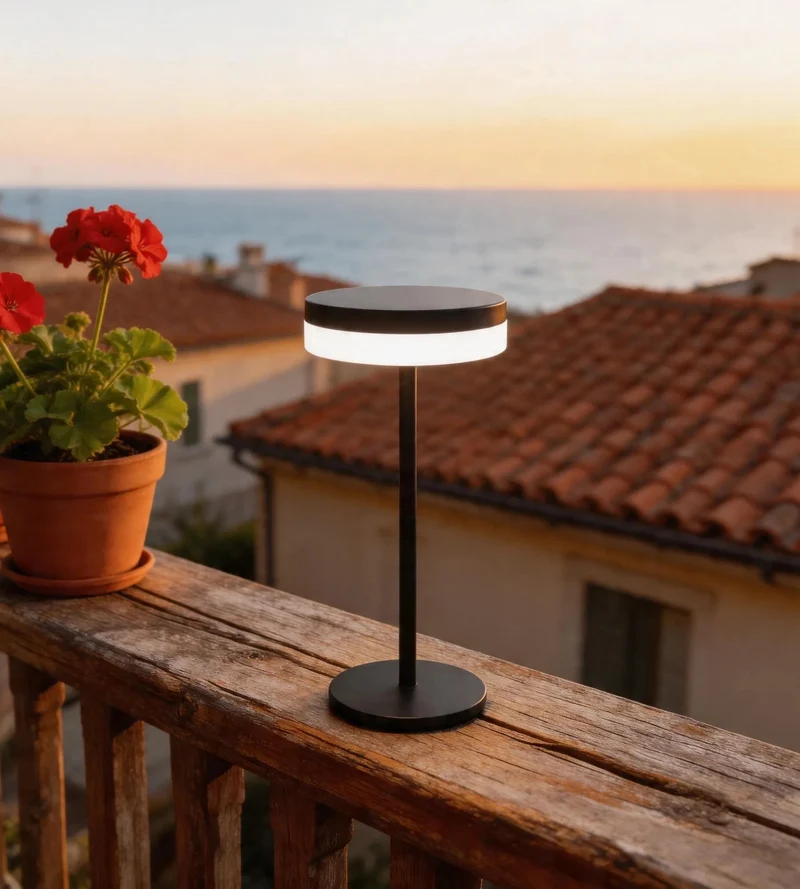 Lampe de table solaire LED FRIS noire
