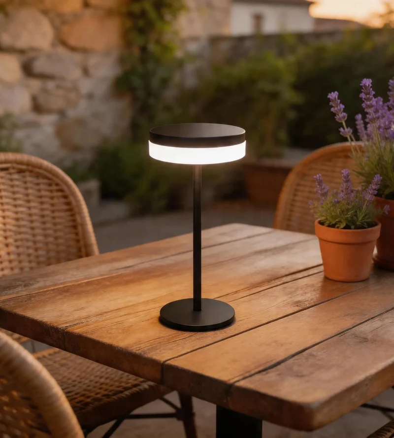Lampe de table solaire LED FRIS noire