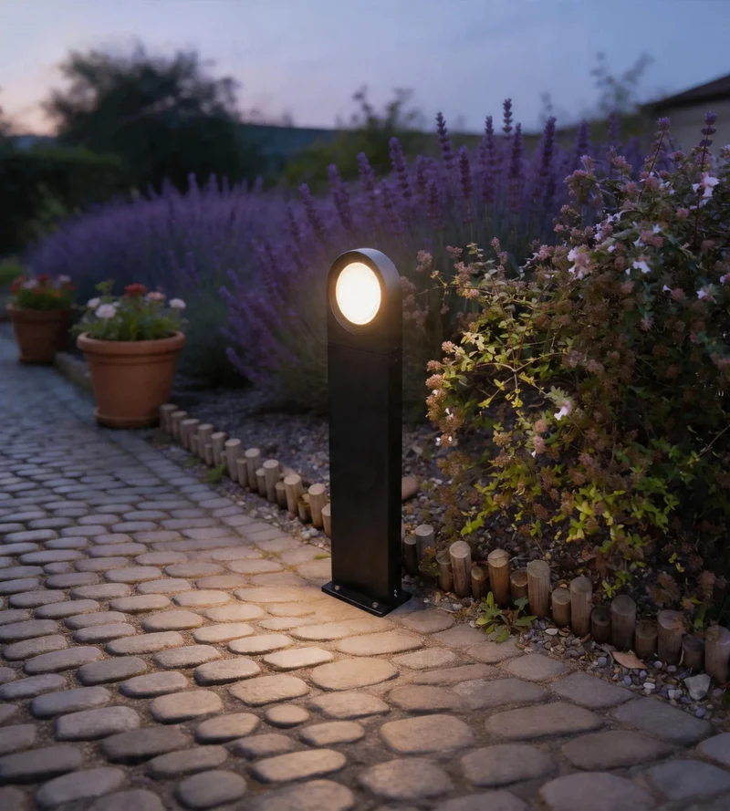 Borne extérieure LED EXPLORER noire Tête orientable