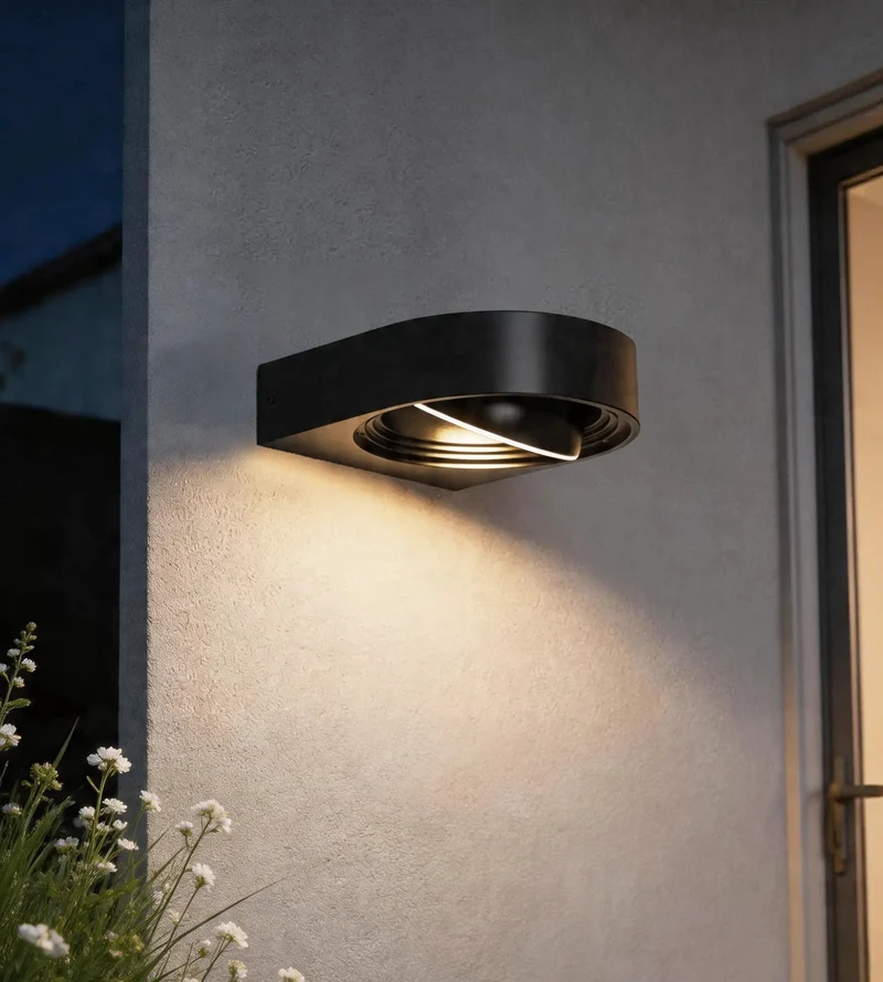 Applique murale extérieure LED EXPLORER noire Tête orientable