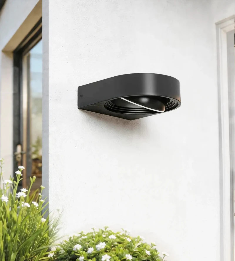 Applique murale extérieure LED EXPLORER noire Tête orientable