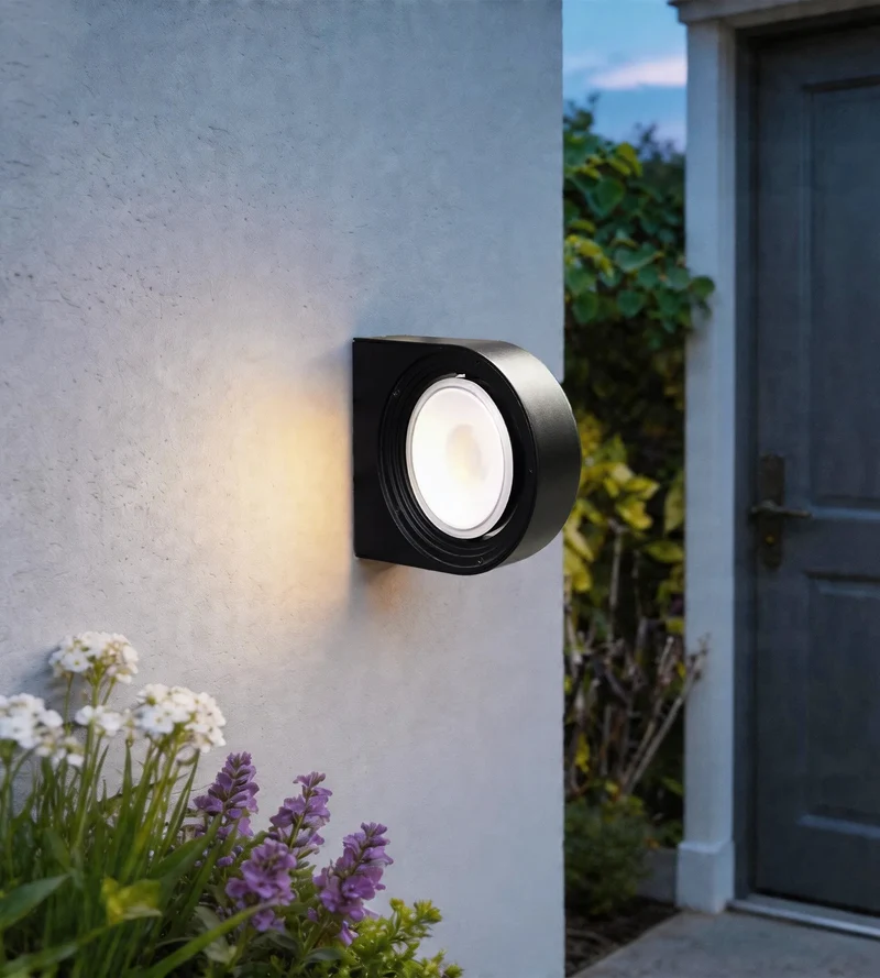 Applique murale extérieure LED EXPLORER noire Tête orientable