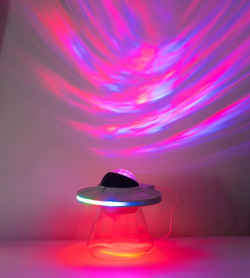 Veilleuse projecteur LED SPACELITE - 8 modes d'éclairage - Enceinte intégrée