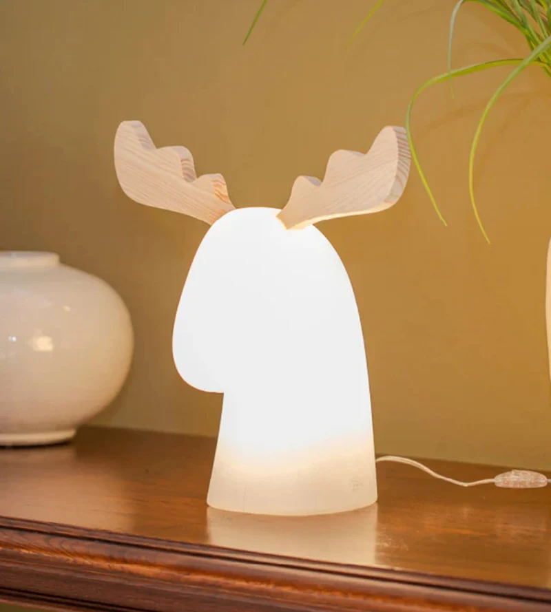 Lampe déco forme de renne RUDY - 230V - Usage intérieur - Blanc chaud