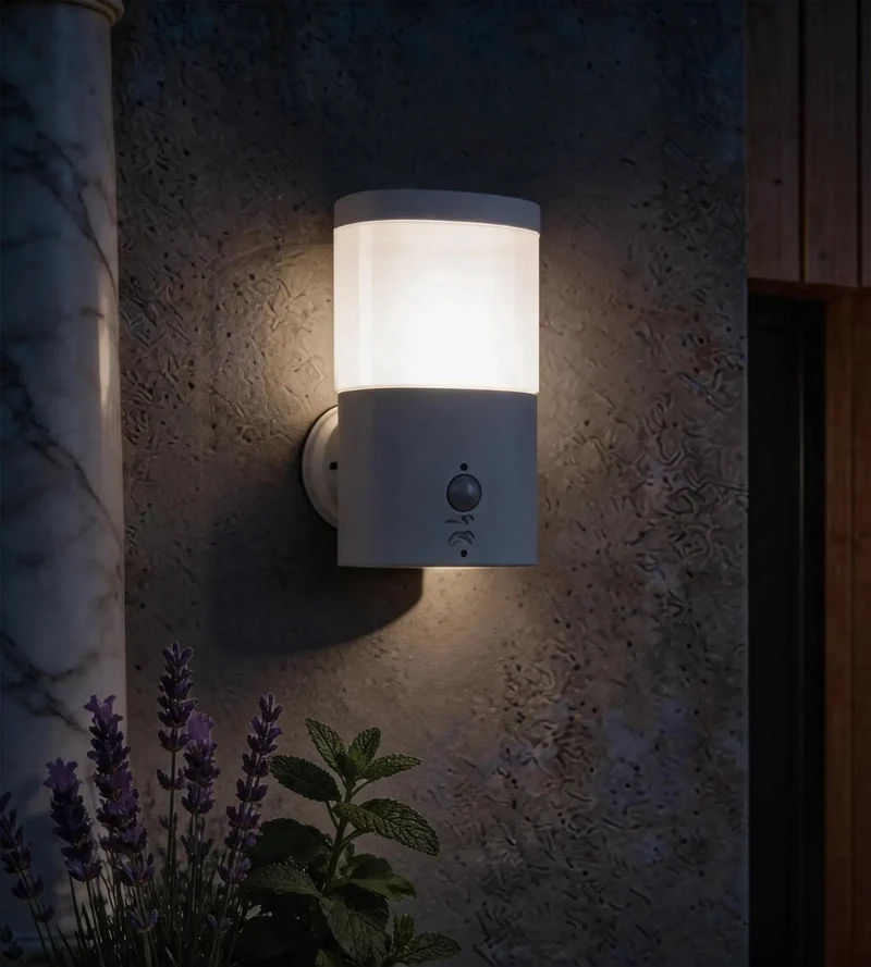 Applique murale extérieure LED DALLAS blanche 1000 lumens