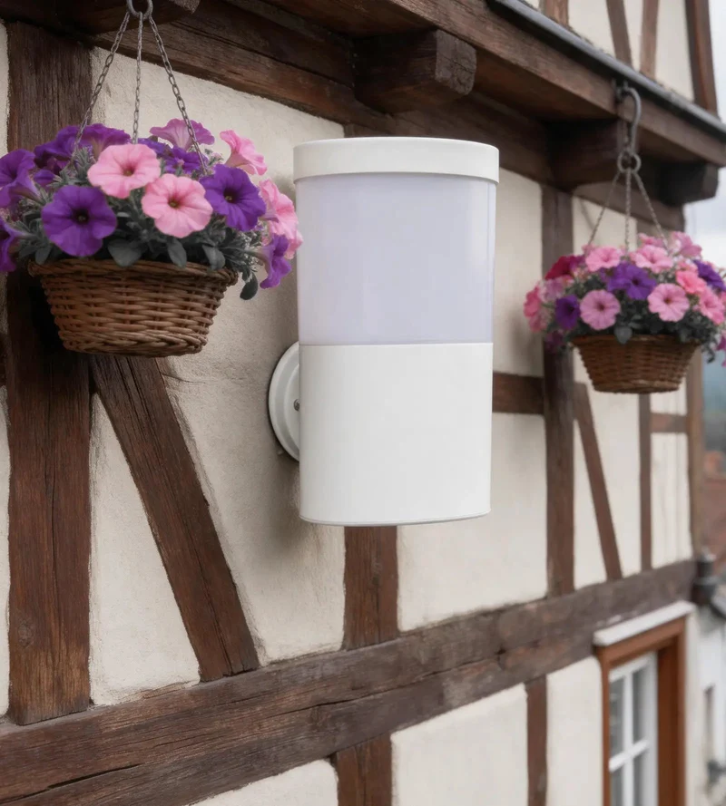 Applique murale extérieure LED DALLAS blanche 1000 lumens