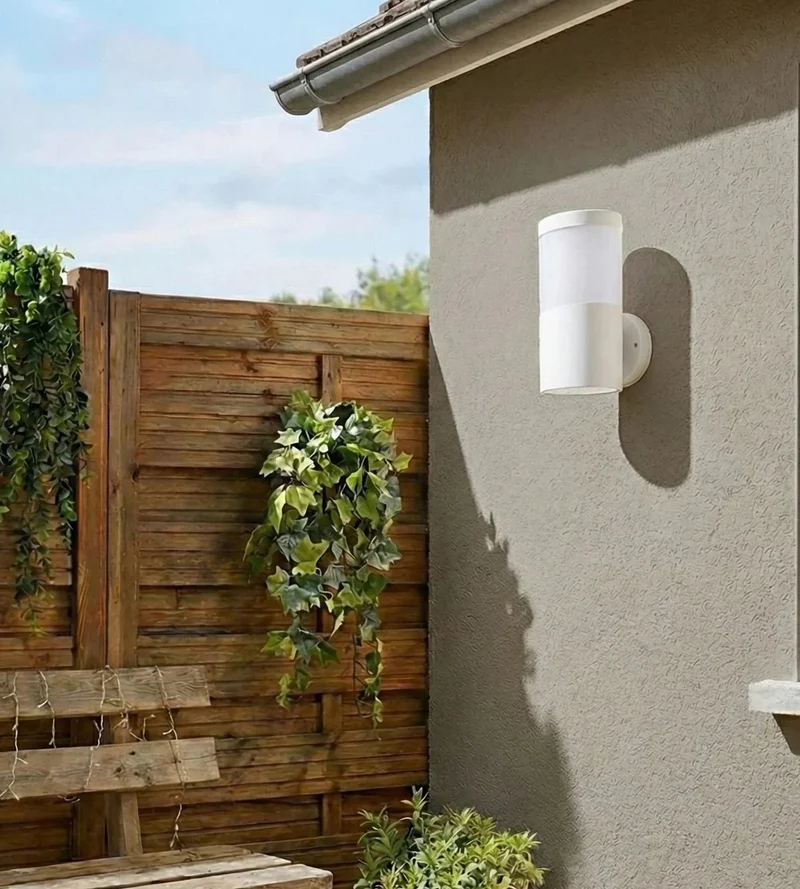 Applique murale extérieure LED DALLAS blanche 1000 lumens