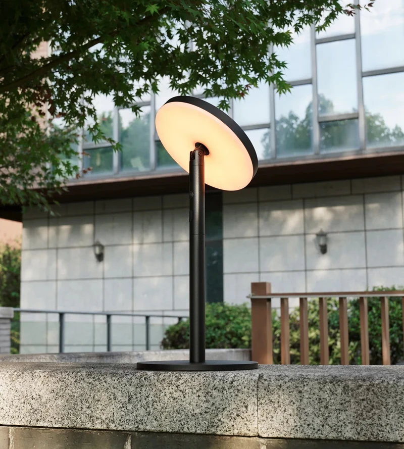 Lampe à poser solaire LED JAZZ noire