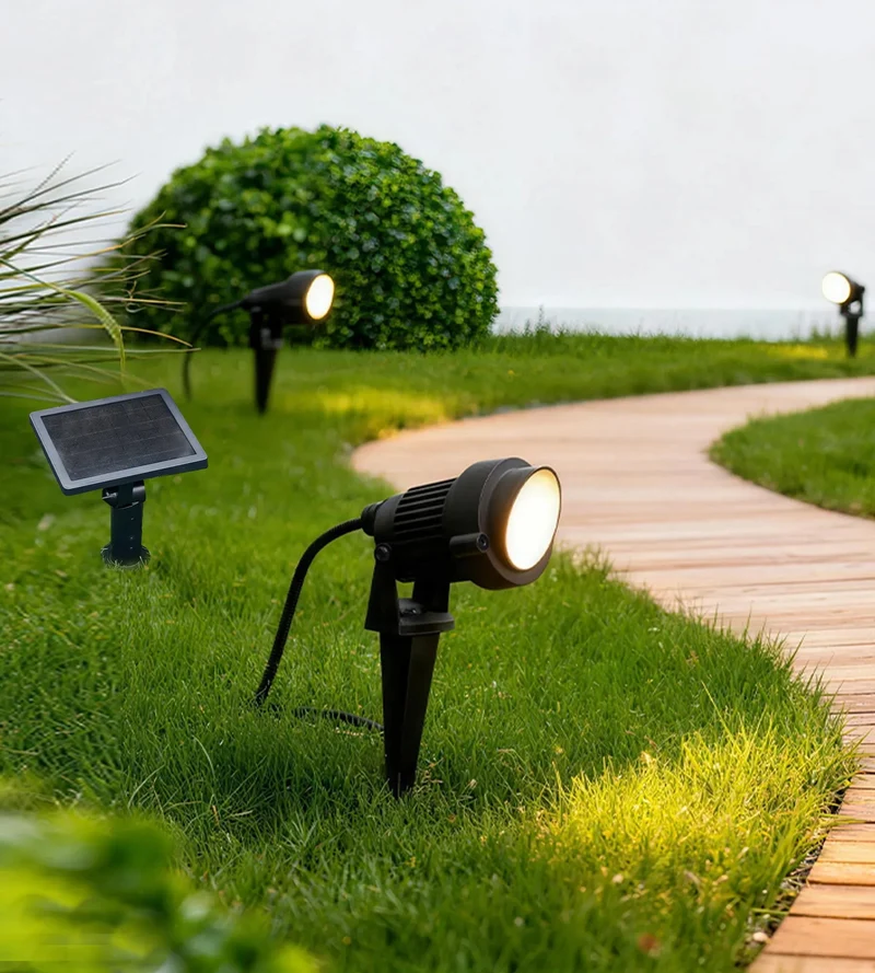 Kit de 3 spots piquets solaires LUMINA+ orientable balisage