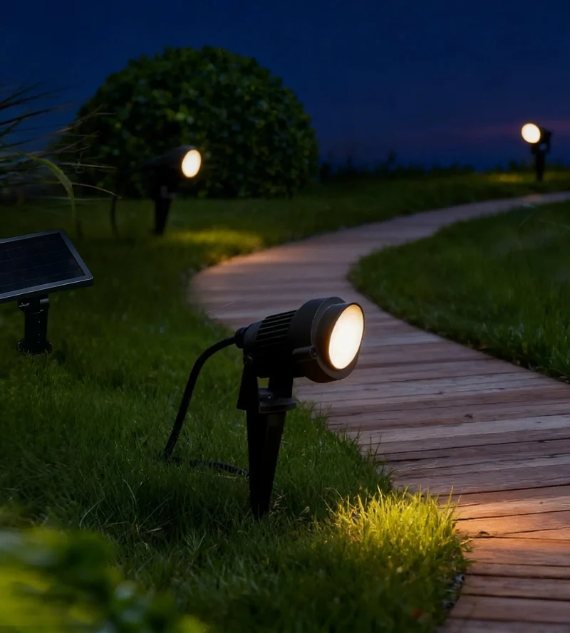 Kit de 3 spots piquets solaires LUMINA+ orientable balisage