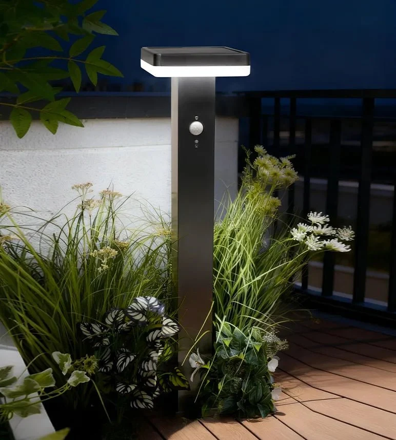 Borne solaire extérieure LED SPELLO inox avec détecteur