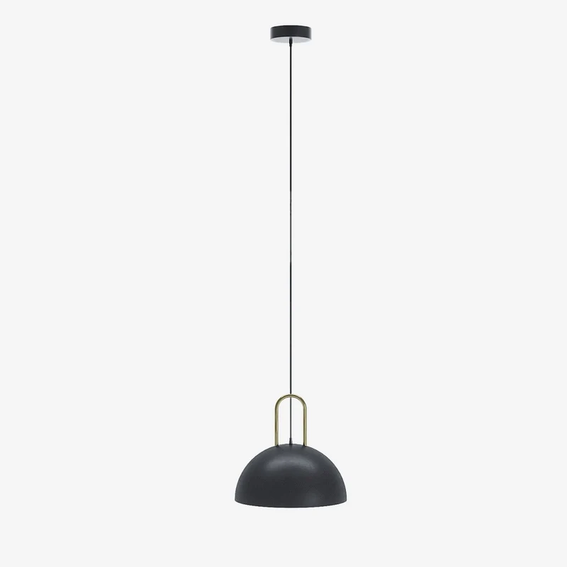 Luminaire suspension m tal noir et or Marivaux