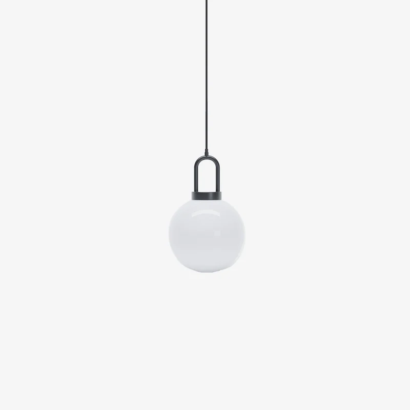 Luminaire suspension globe et m tal noir Lafayette