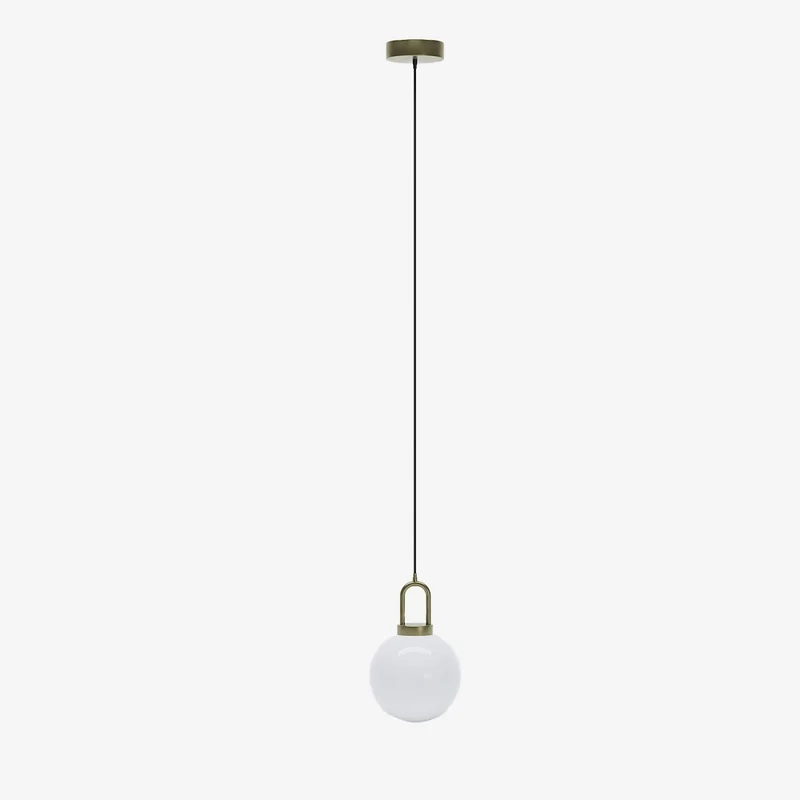 Luminaire suspension globe et m tal or Lafayette