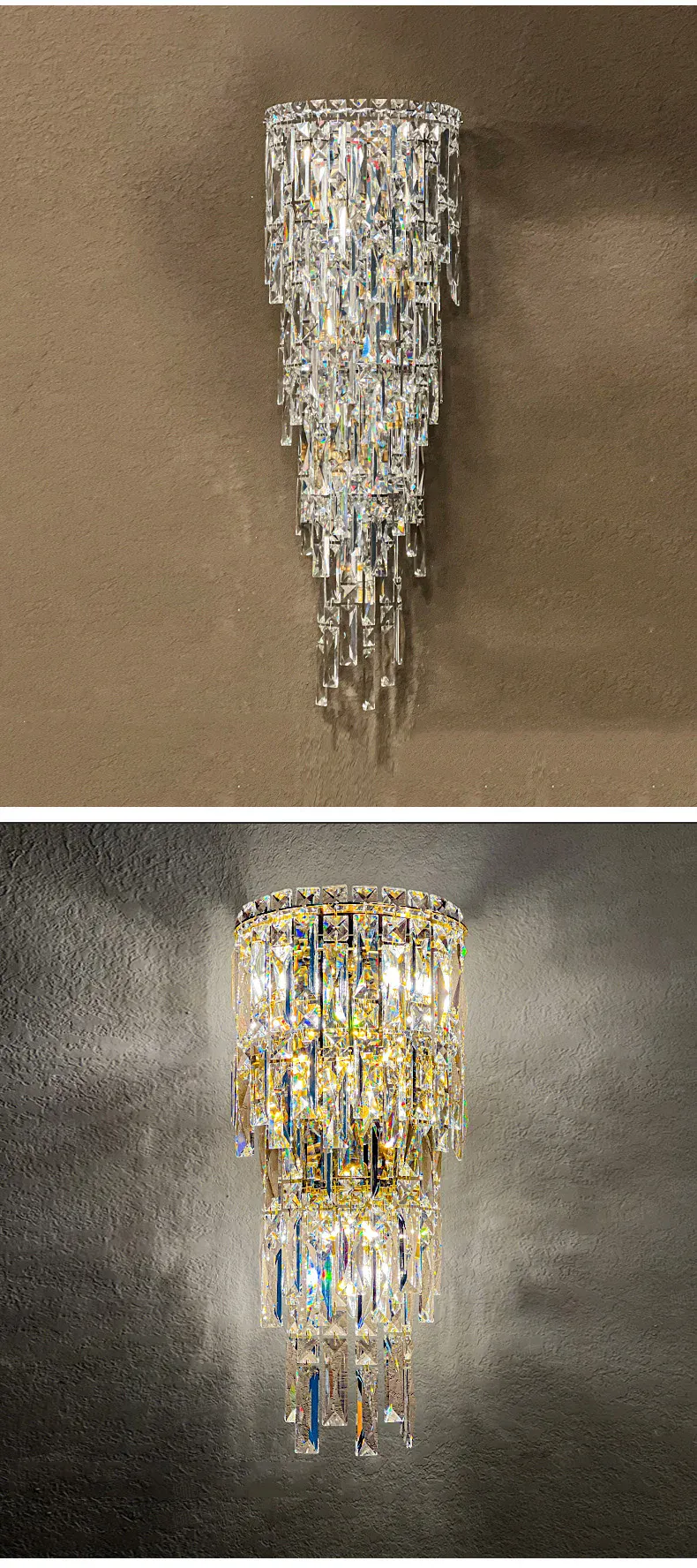 Applique Moderne Luxe En Verre Dimmable