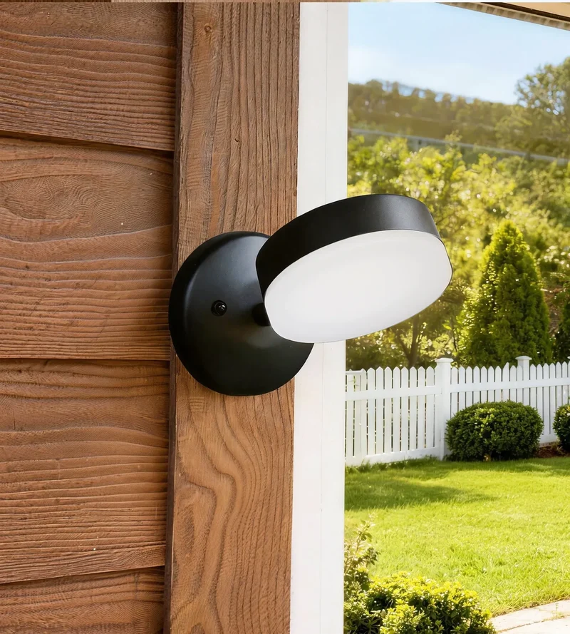 Applique murale extérieure VULCAN noire Tête orientable - Douille GX53