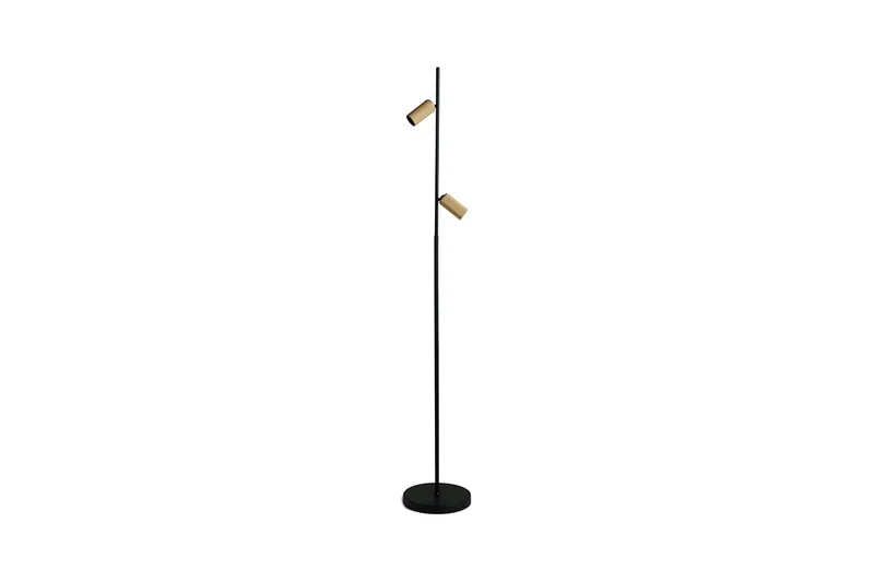 Decor Floor Double F2 LED – Sort/Brass