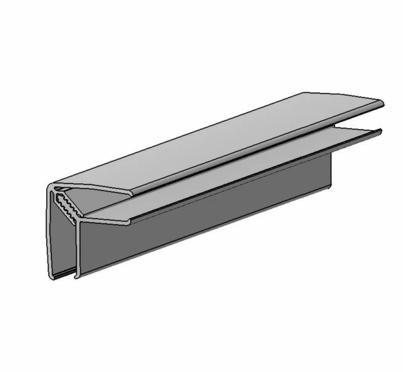 Profil d'angle PVC pour lambris 10 mm épais.