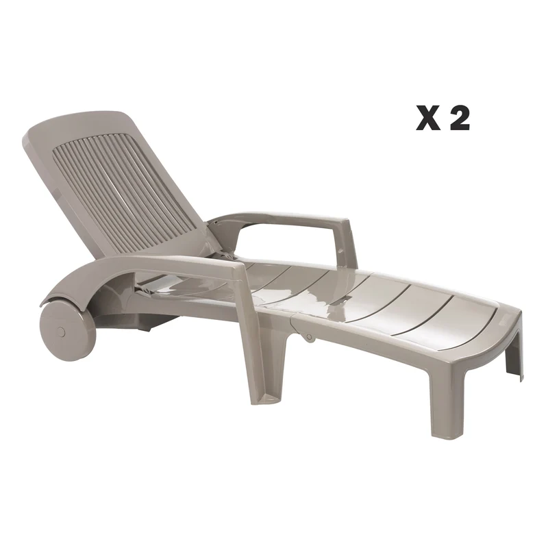 Lot de 2 bains de soleil Fidji