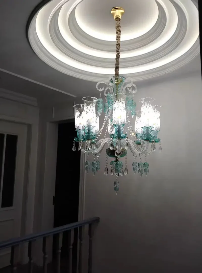 Grand Lustre Luxueux en Cristal pour Chateau