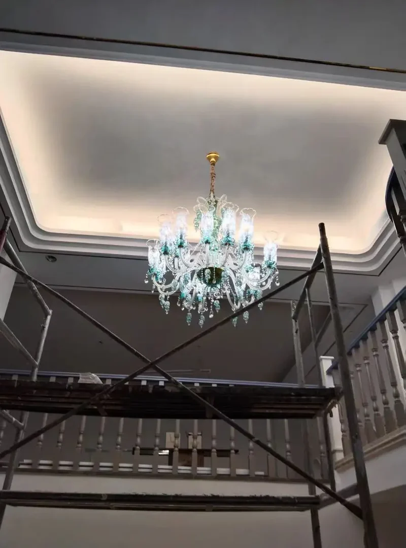 Grand Lustre Luxueux en Cristal pour Chateau