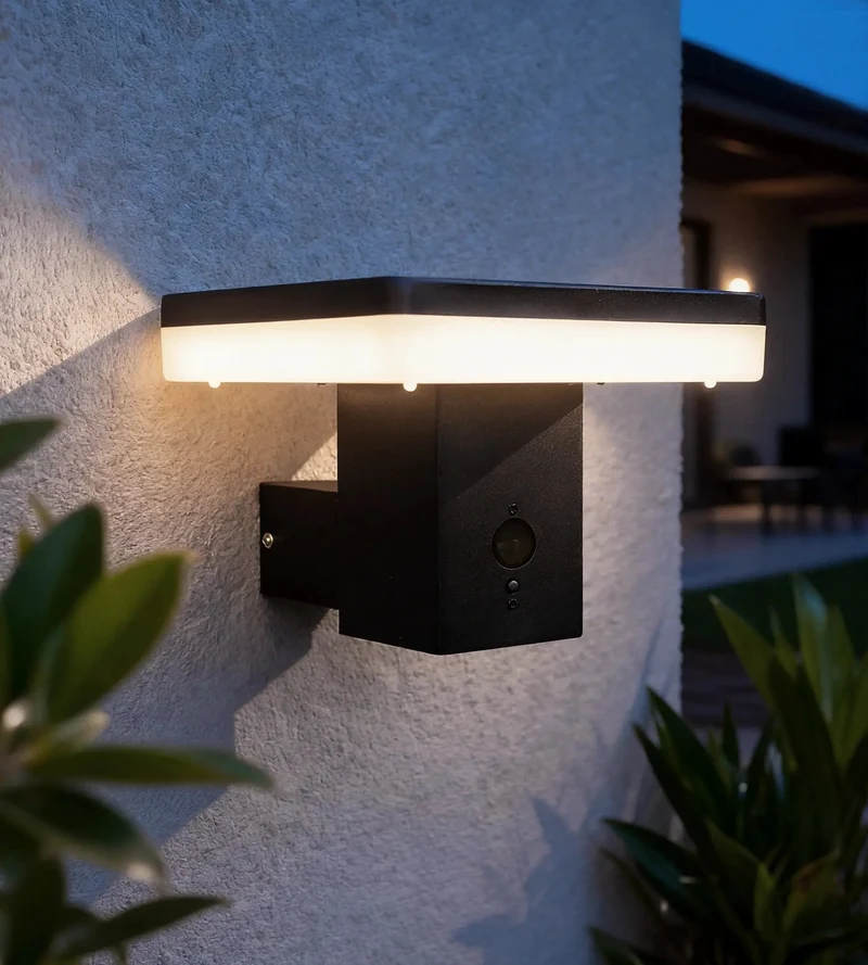 Applique murale solaire extérieure LED SUN–1000 avec détecteur - 3 modes d'éclairages 150 à 1500 lumens