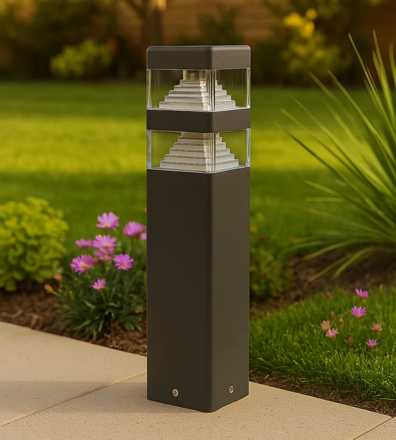 Borne extérieure LED Pyramide 1000 lumens blanc neutre - 32 leds