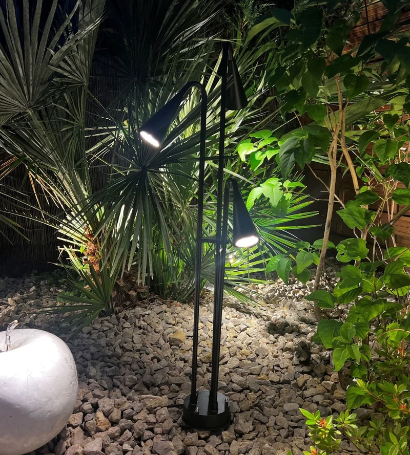 Lampe à poser EQUINOXE noire - 12V AC - Ampoules GU5.3 non incluses