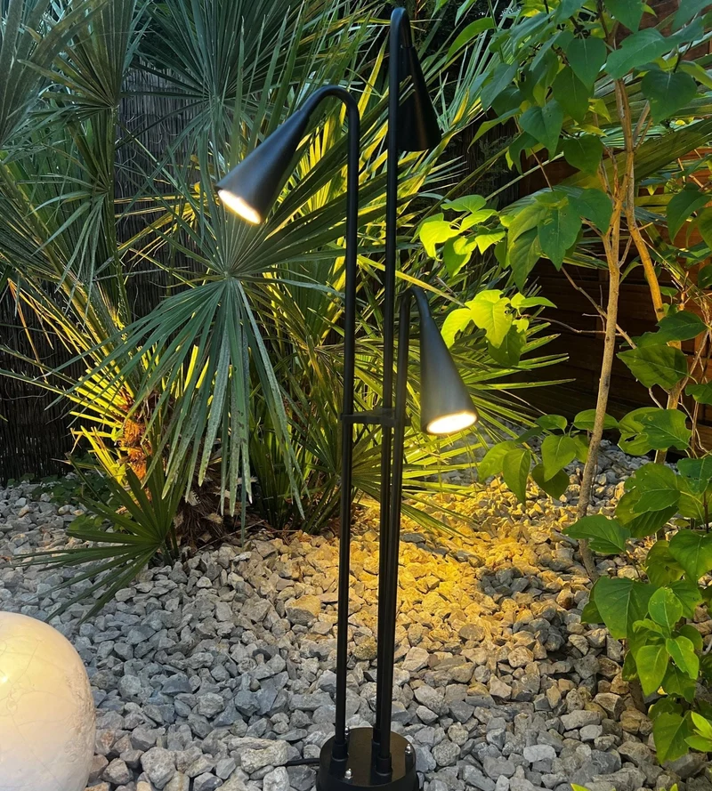 Lampe à poser EQUINOXE noire - 12V AC - Ampoules GU5.3 non incluses