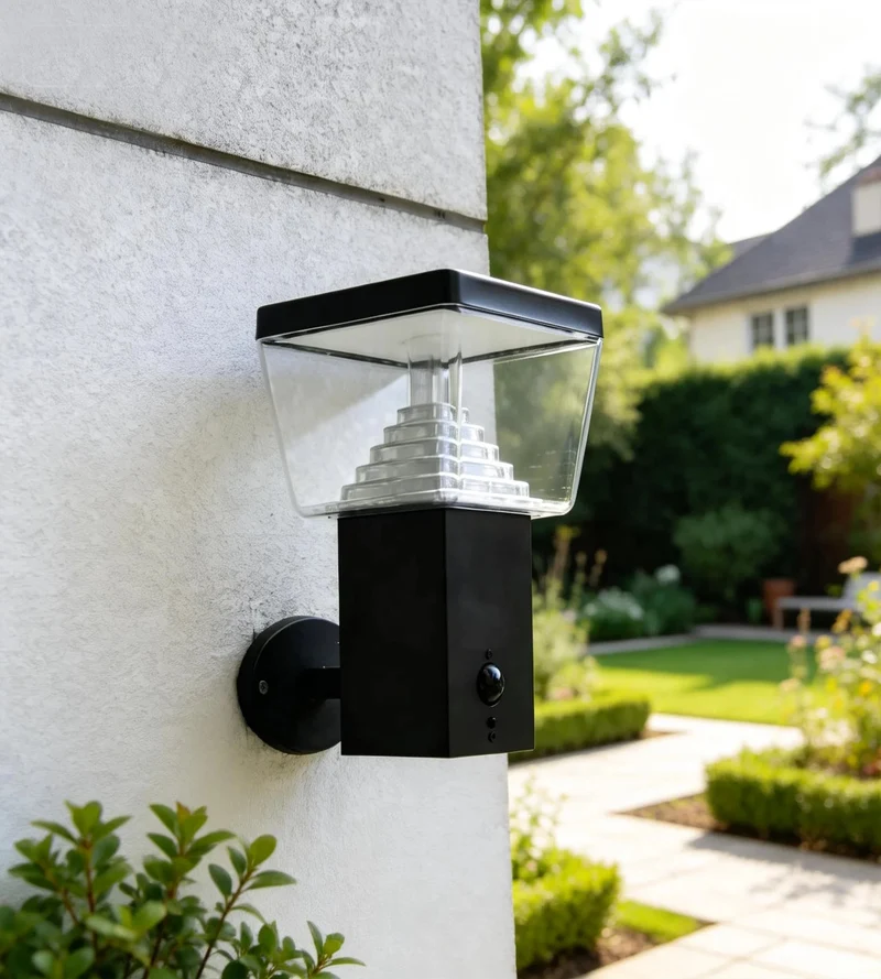 Applique murale solaire extérieure LED LIBERTY noire avec détecteur - 3 modes d'éclairage 100 à 1000 lumens