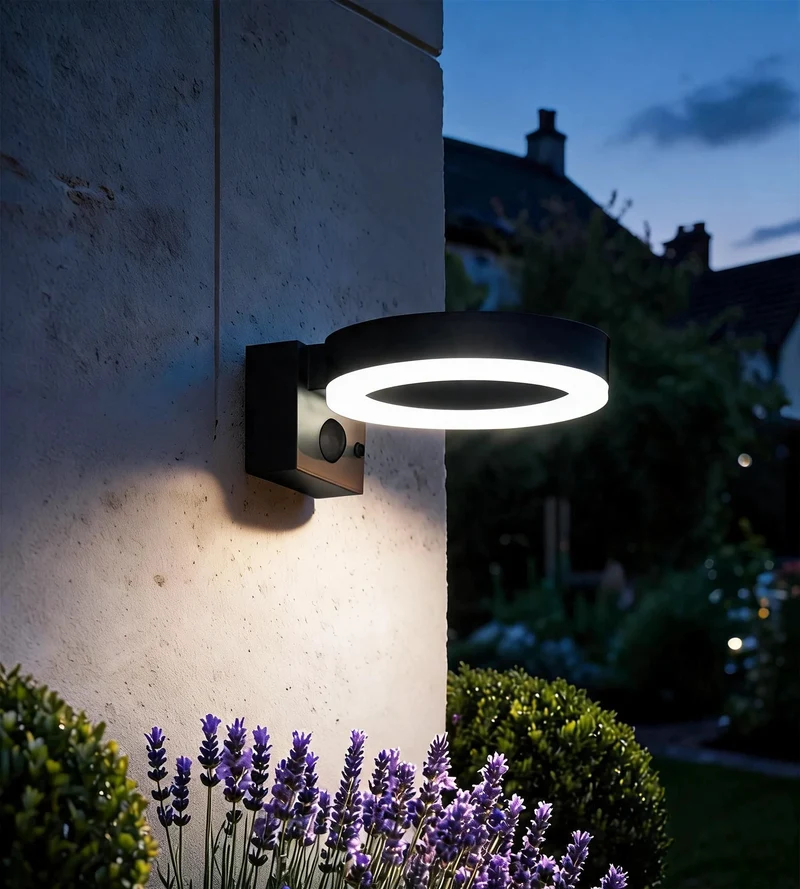 Applique murale solaire extérieure LED DAYTONA avec détecteur - 3 modes d'éclairage 75 à 600 lumens