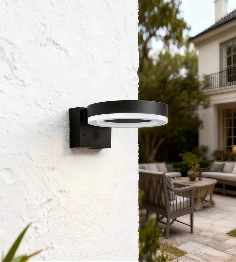 Applique murale solaire extérieure LED DAYTONA avec détecteur - 3 modes d'éclairage 75 à 600 lumens