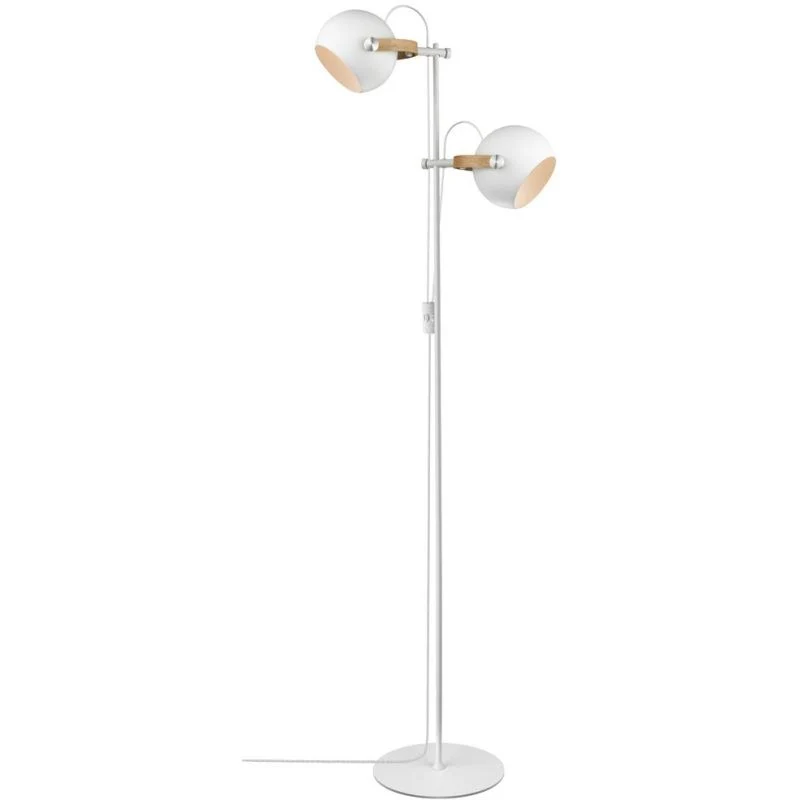 D.C GULVLAMPE 2 ARME HVID M/EGETRÆ