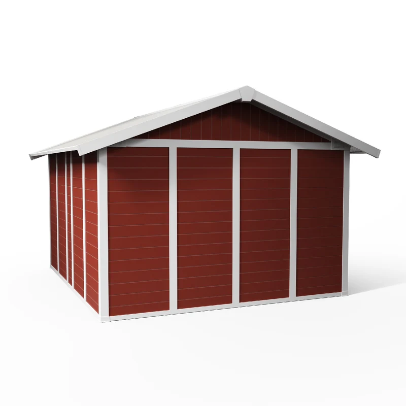 Abri de jardin 11 m² rouge brique Déco