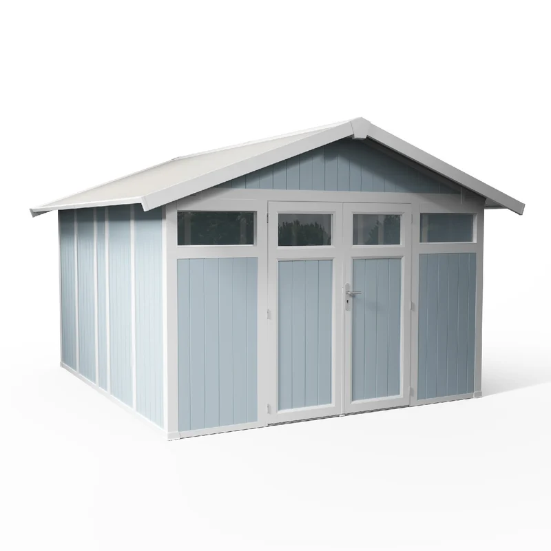Abri de jardin 11 m² gris - bleu Utility