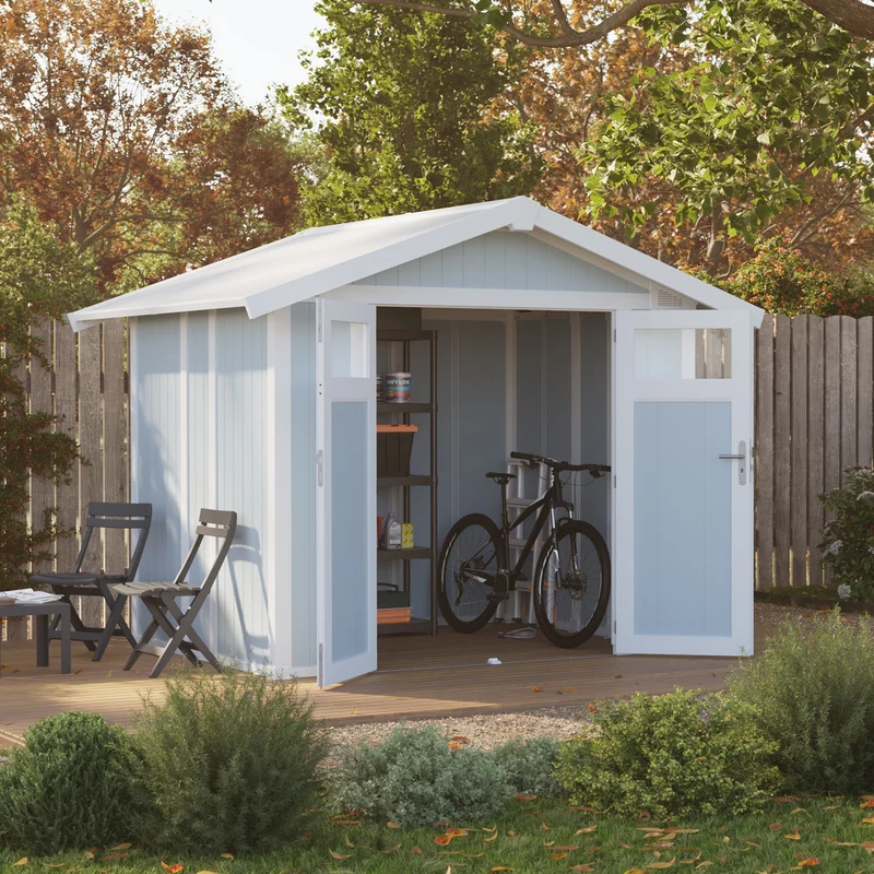 Abri de jardin 4,9 m² gris-bleu Utility