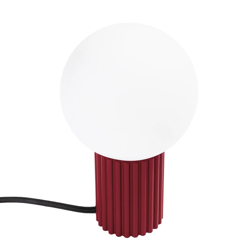 Lampe Aluminium/Verre Bourgogne Moderne Ronde