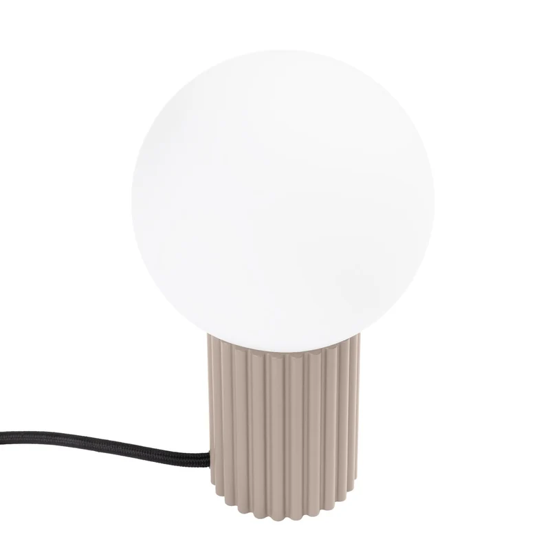 Lampe Aluminium/Verre Taupe Moderne Ronde